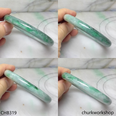 Large green jade bangle