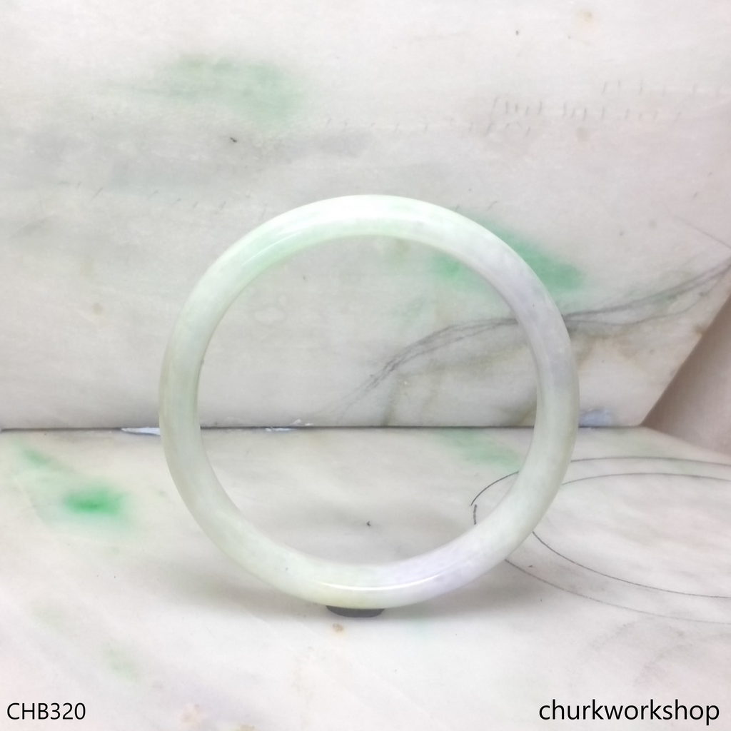 Light green mix pale lavender jade bangle