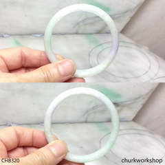 Light green mix pale lavender jade bangle