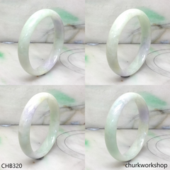Light green mix pale lavender jade bangle