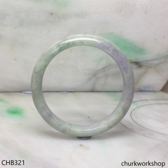 Bluish green mix lavender jade bangle