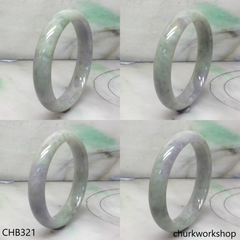 Bluish green mix lavender jade bangle