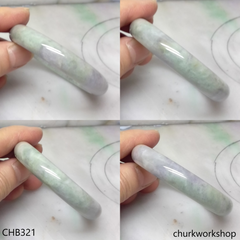 Bluish green mix lavender jade bangle