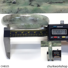 Grayish lavender mx green jade bangle