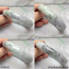 Grayish lavender mx green jade bangle