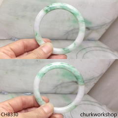 Bluish green jade bangle