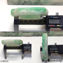 Carved jade bangle