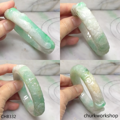 Carved jade bangle