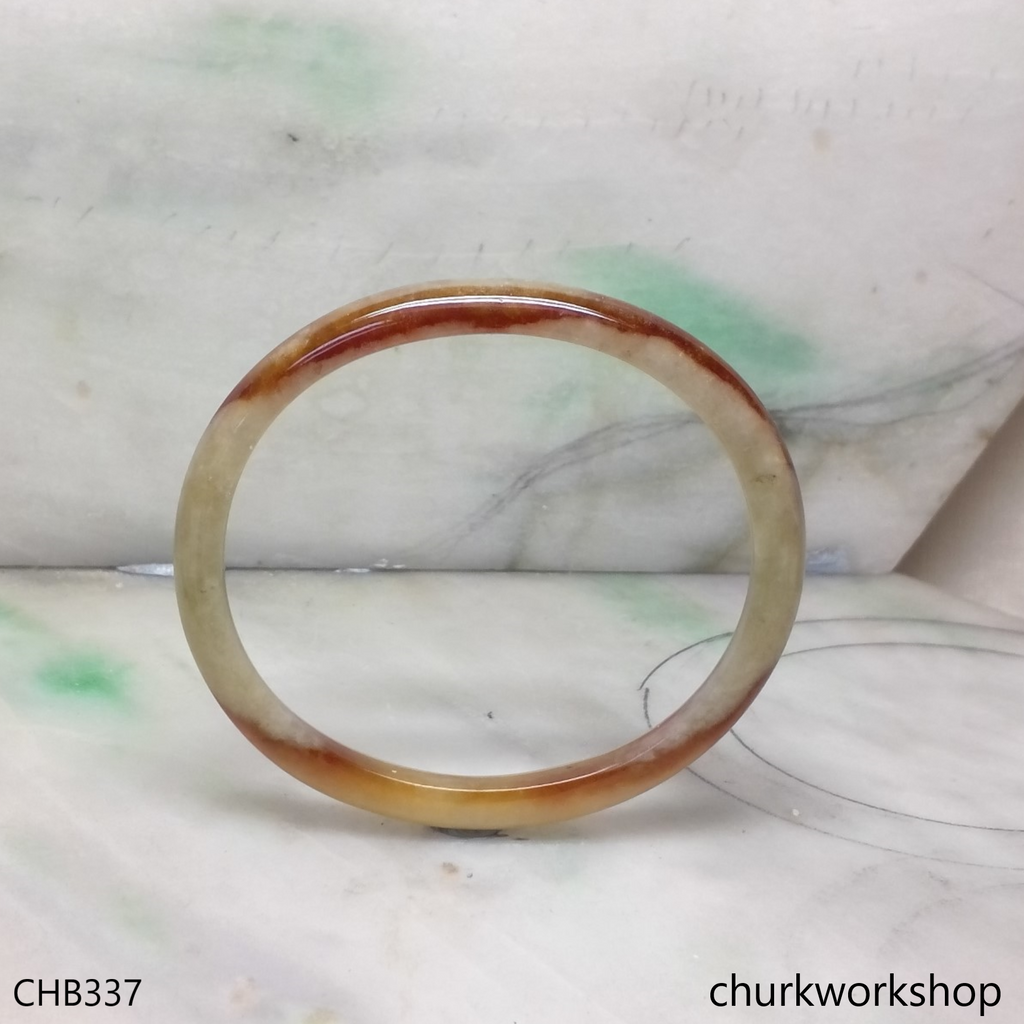 Brown oval jade bangle