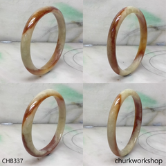 Brown oval jade bangle