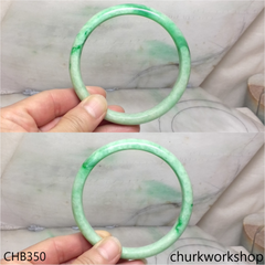 Extra large green jade bangle