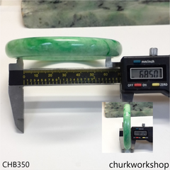 Extra large green jade bangle