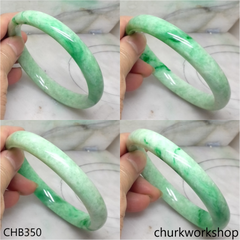 Extra large green jade bangle
