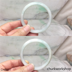 Light green jade bangle