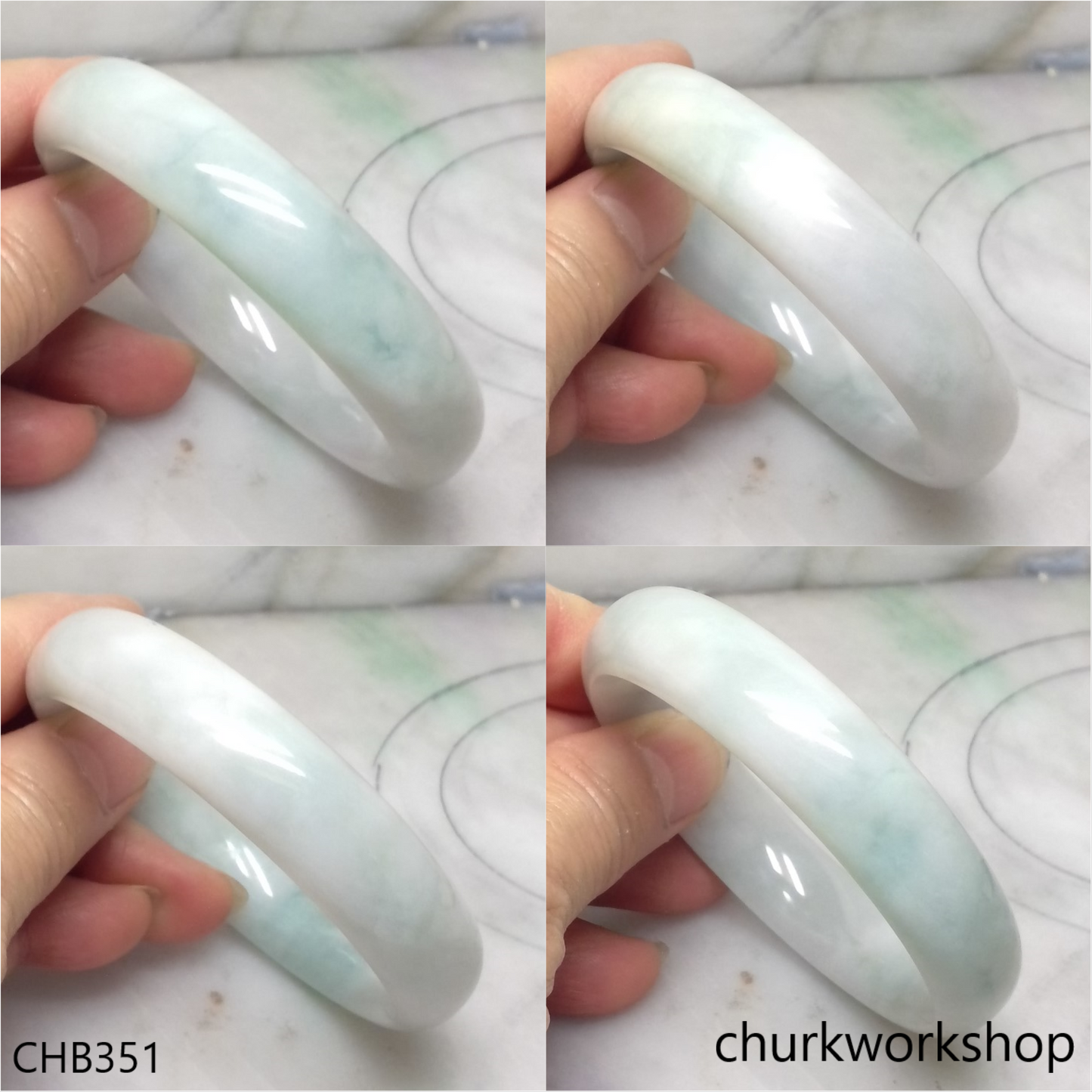 Light green jade bangle