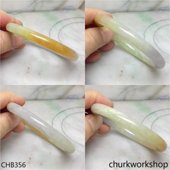 Multi-color jade bangle