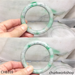 Large green jade bangle
