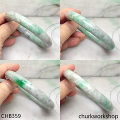 Large green jade bangle