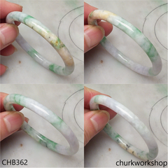 Small multi-color jade bangle