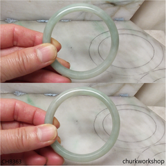 Light green jade bangle