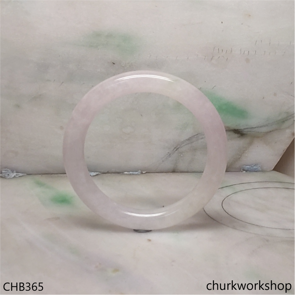 Icy pale lavender jade bangle
