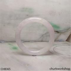 Icy pale lavender jade bangle