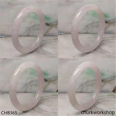 Icy pale lavender jade bangle