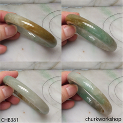 Multi color jade bangle