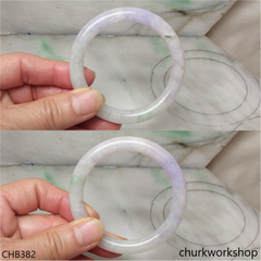 Pink lavender jade bangle