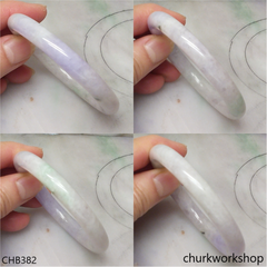 Pink lavender jade bangle