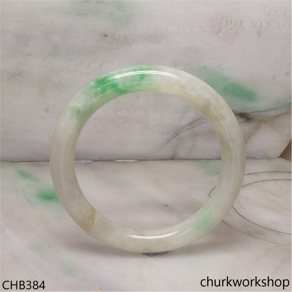 Light green base jade bangle