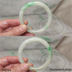 Light green base jade bangle