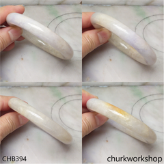 Lavender mix yellowish jade bangle