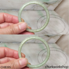 Light green jade bangle