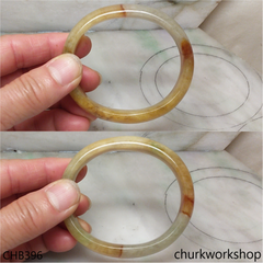 Brown oval jade bangle