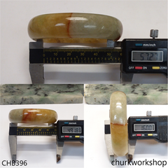 Brown oval jade bangle