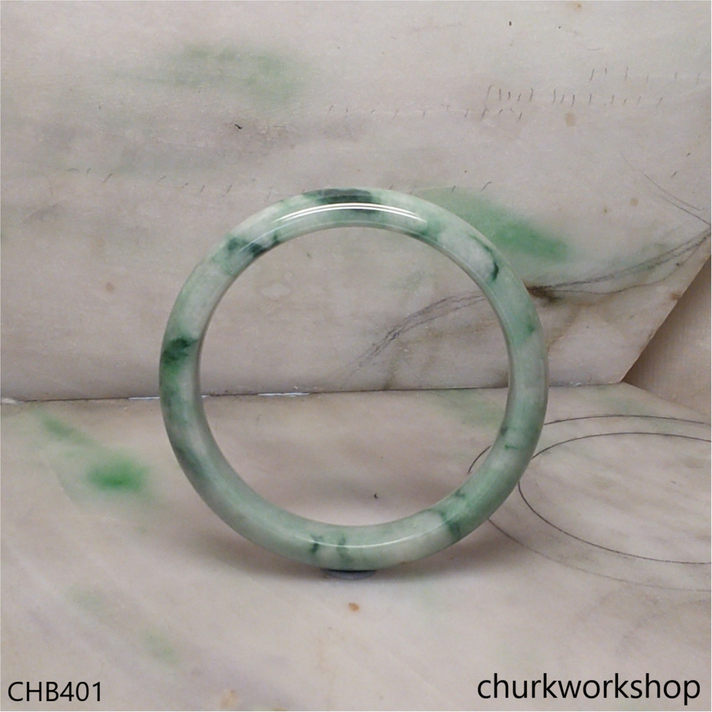 Bluish green jade bangle