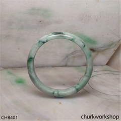 Bluish green jade bangle