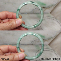 Bluish green jade bangle