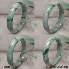 Bluish green jade bangle
