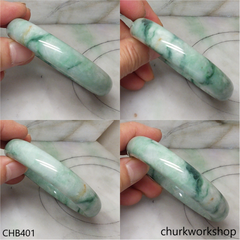 Bluish green jade bangle