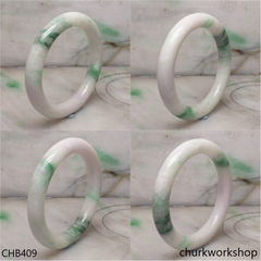 Green & pale lavender jade bangle