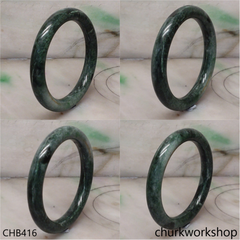 Bluish green jade bangle