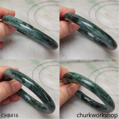 Bluish green jade bangle