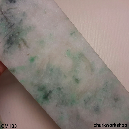Custom cut square jade bangle
