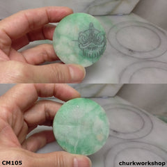 Custom cut lion head jade pendant