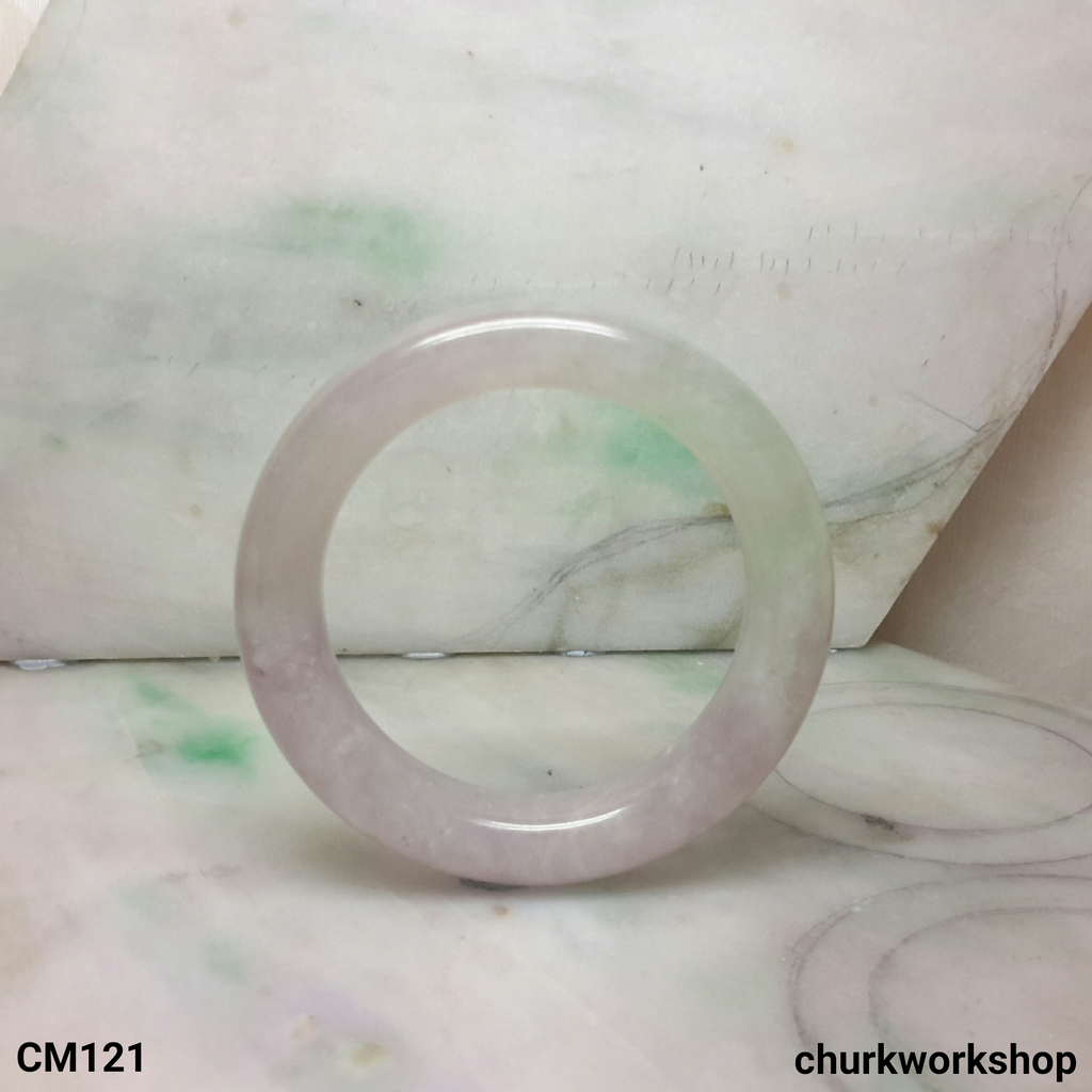 Custom cut lavender jade bangle