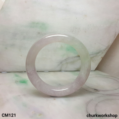 Custom cut lavender jade bangle