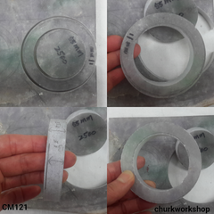 Custom cut lavender jade bangle