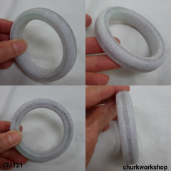 Custom cut lavender jade bangle